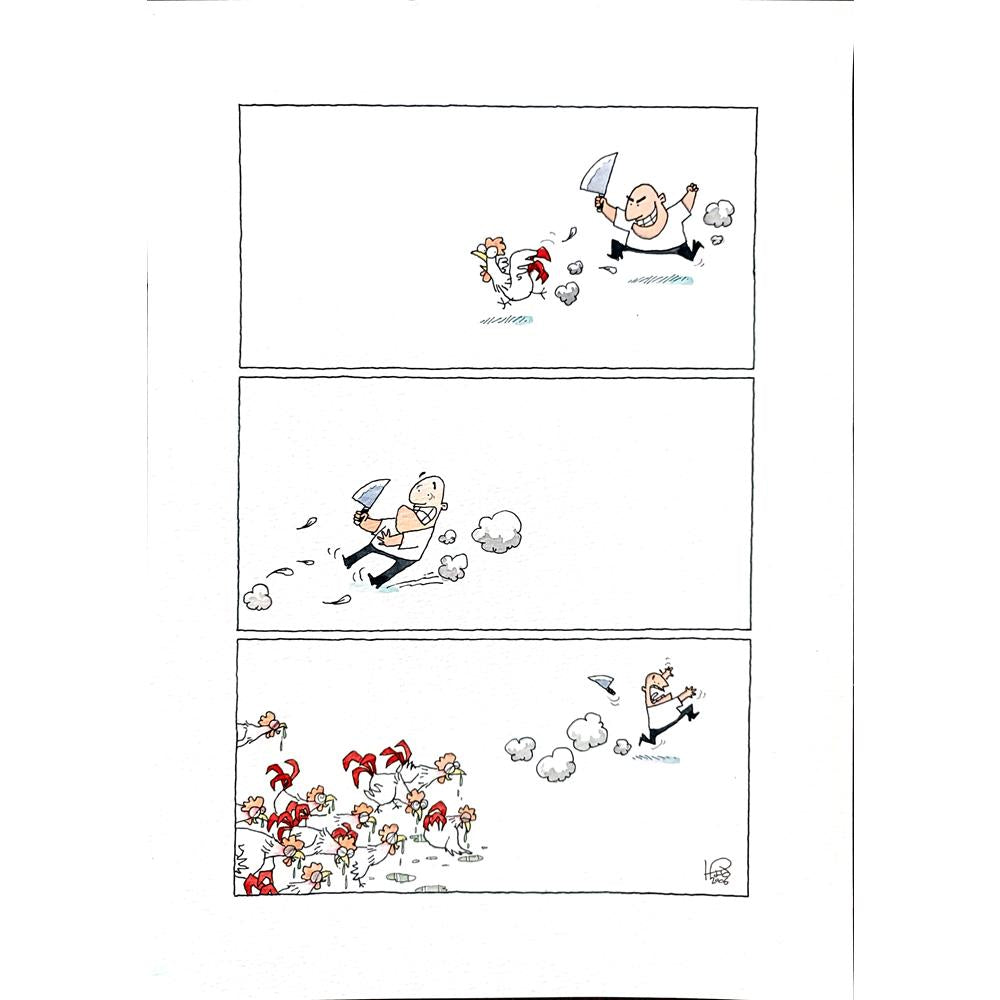 Thiwawat 37x28cm Orijinal Karikatür BOD00181