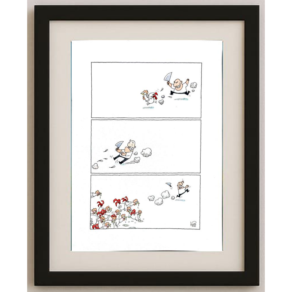 Thiwawat 37x28cm Orijinal Karikatür BOD00181