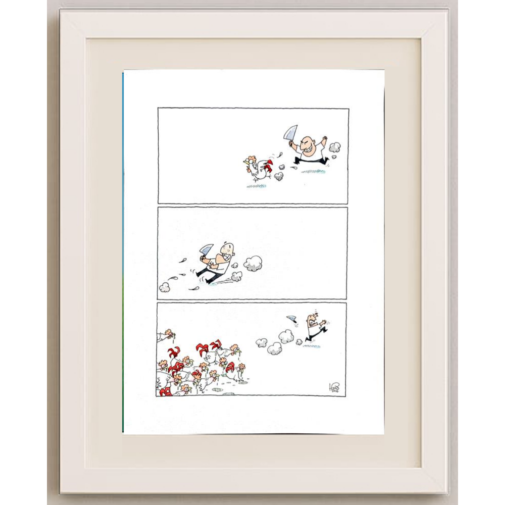 Thiwawat 37x28cm Orijinal Karikatür BOD00181