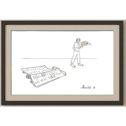 Mahmut Erdal Karakoc 29x21cm Orijinal Karikatür BOD00182