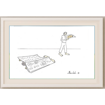 Mahmut Erdal Karakoc 29x21cm Orijinal Karikatür BOD00182