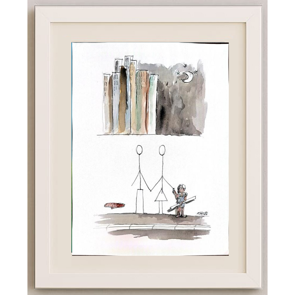 Milos Panig Pango 40x30cm Orijinal Karikatür BOD00183