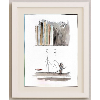 Milos Panig Pango 40x30cm Orijinal Karikatür BOD00183