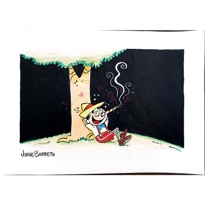 Jorge Barreto 40x30cm Original Cartoon BOD00184
