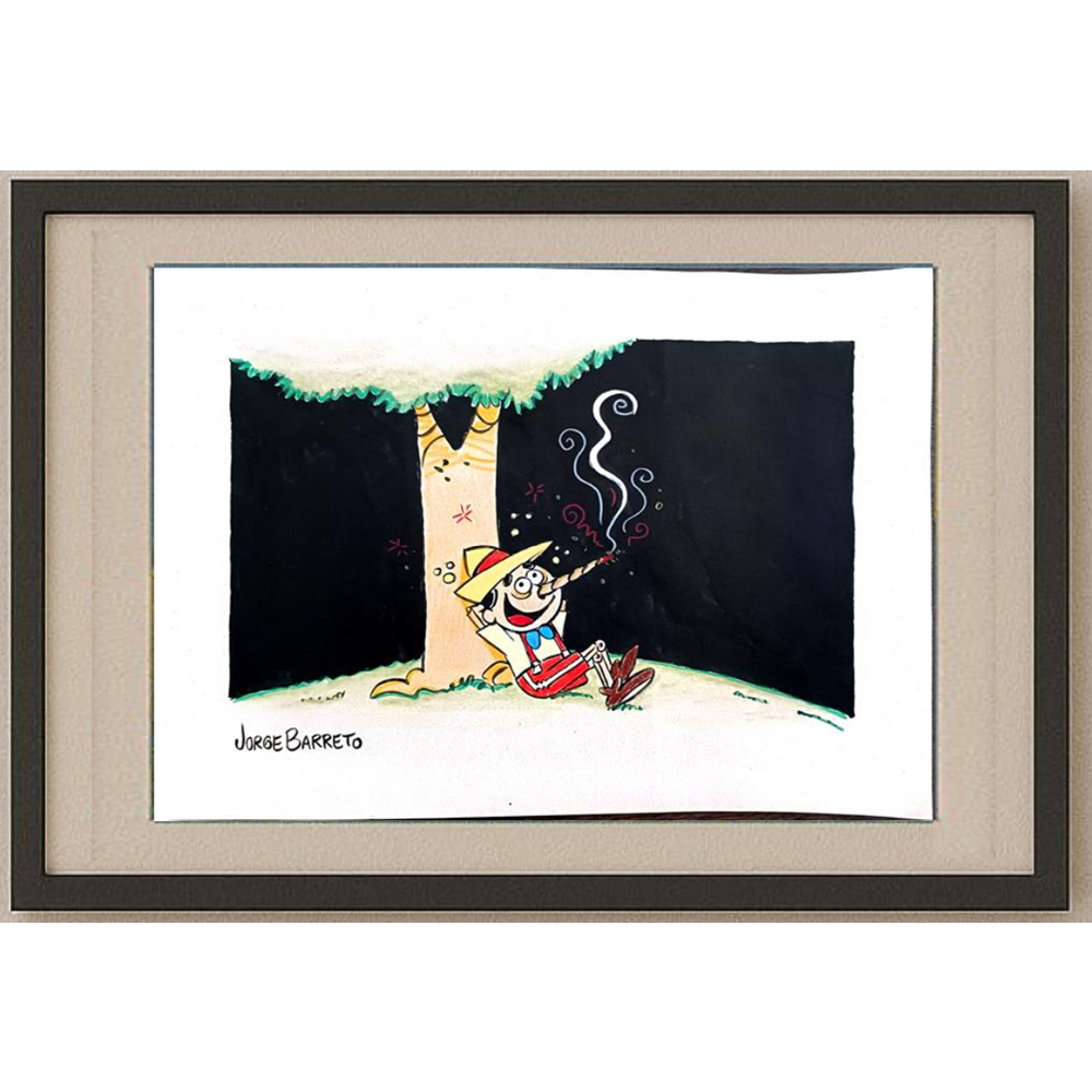 Jorge Barreto 40x30cm Original Cartoon BOD00184