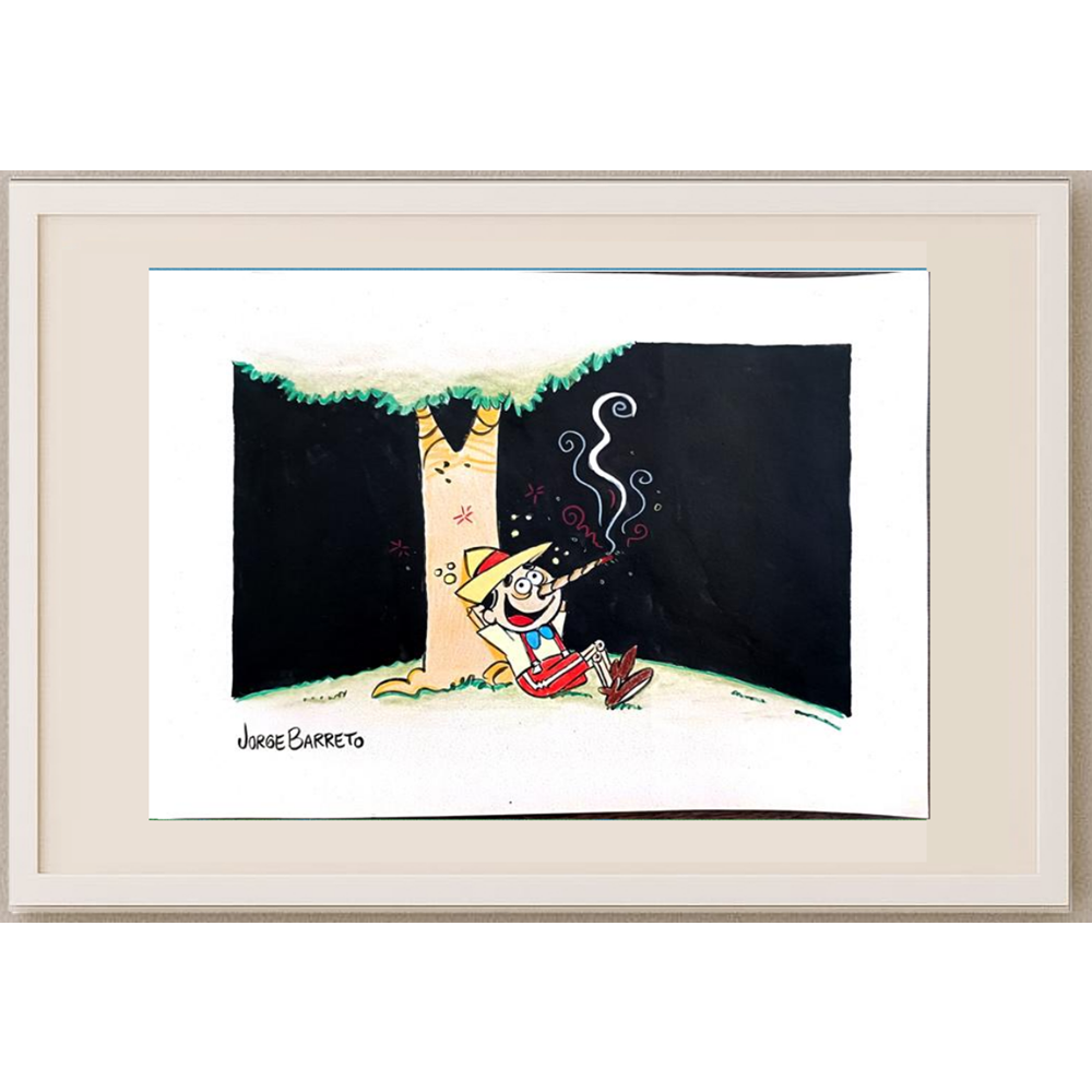 Jorge Barreto 40x30cm Original Cartoon BOD00184