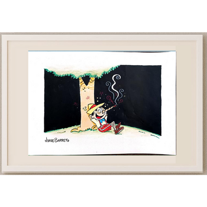 Jorge Barreto 40x30cm Original Cartoon BOD00184