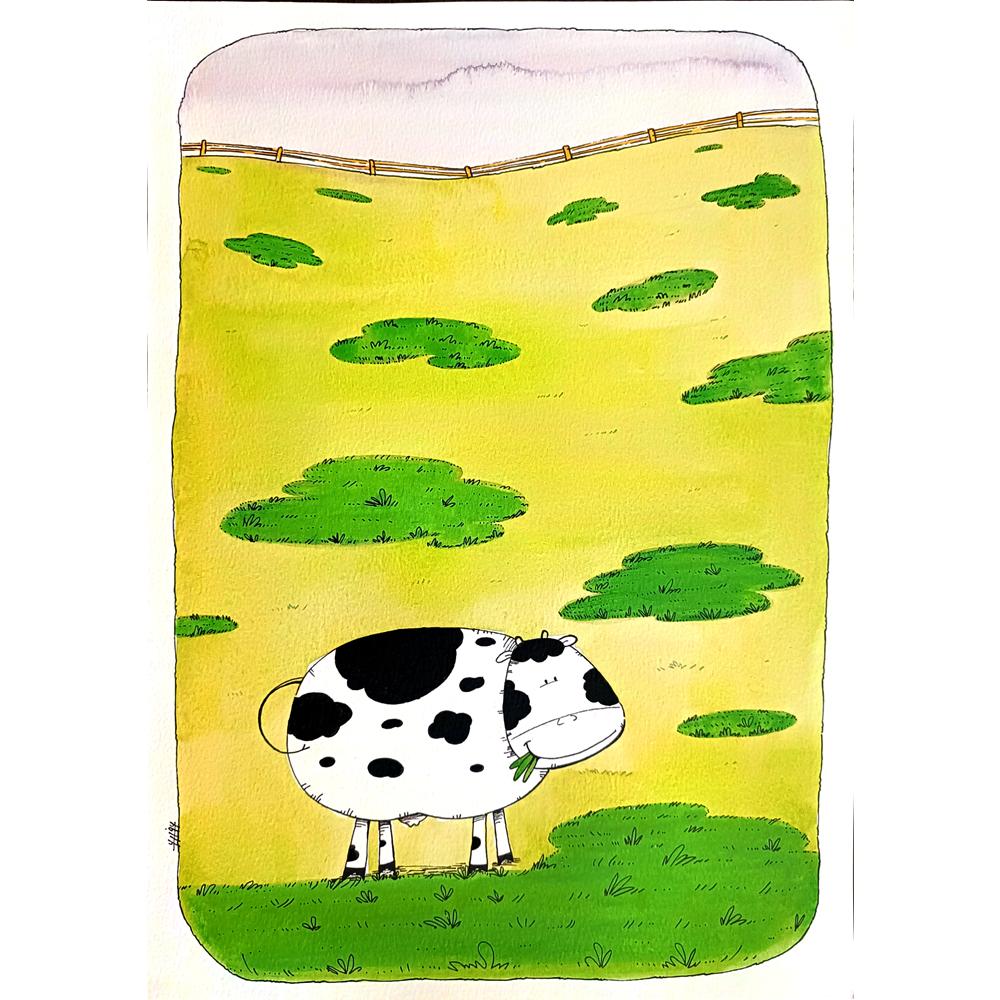 Afraa Al Youssef 43x30cm Original Cartoon BOD00190