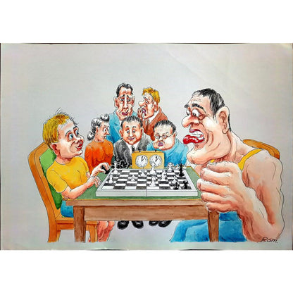 Romanov Vladimir 40x30cm Orijinal Karikatür BOD00191