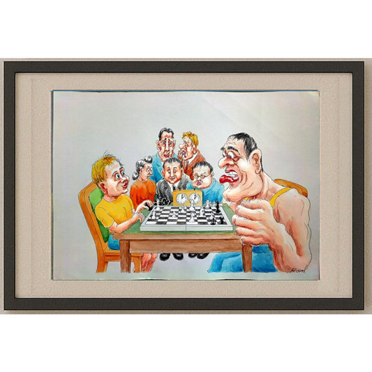 Romanov Vladimir 40x30cm Orijinal Karikatür BOD00191