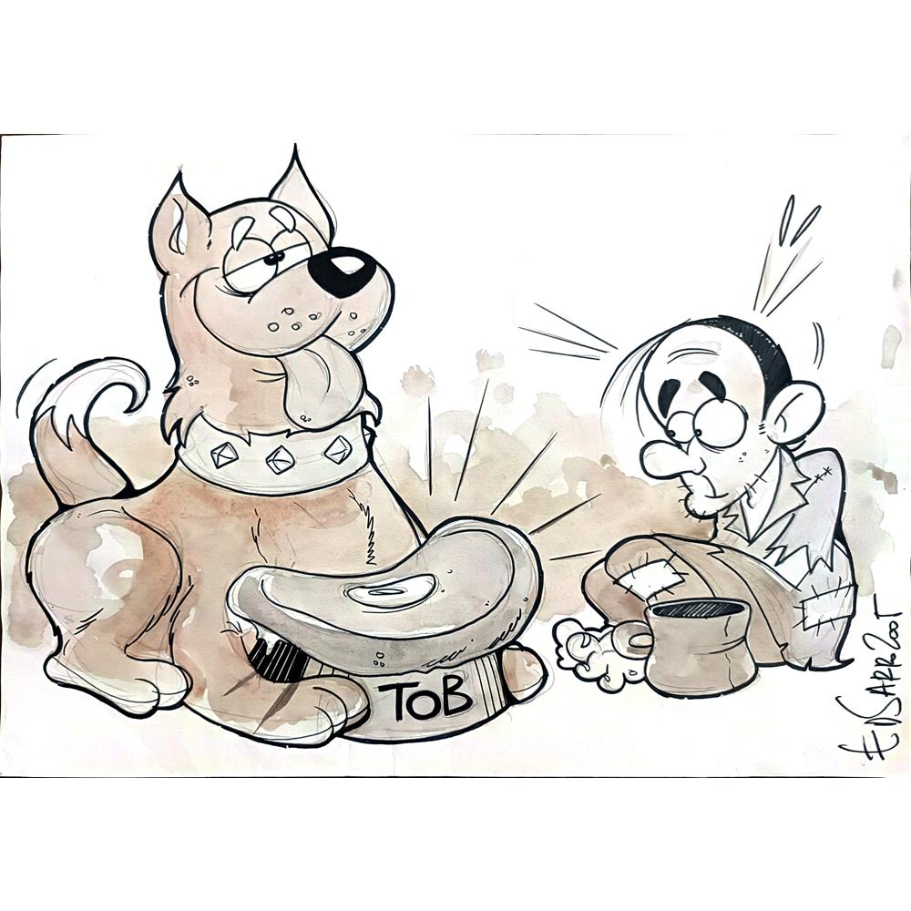 Mancos Sarro 43x30cm Orijinal Karikatür BOD00198