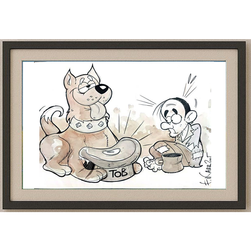 Mancos Sarro 43x30cm Orijinal Karikatür BOD00198