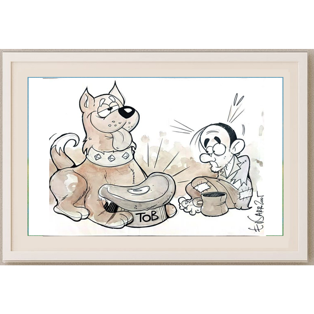 Mancos Sarro 43x30cm Orijinal Karikatür BOD00198