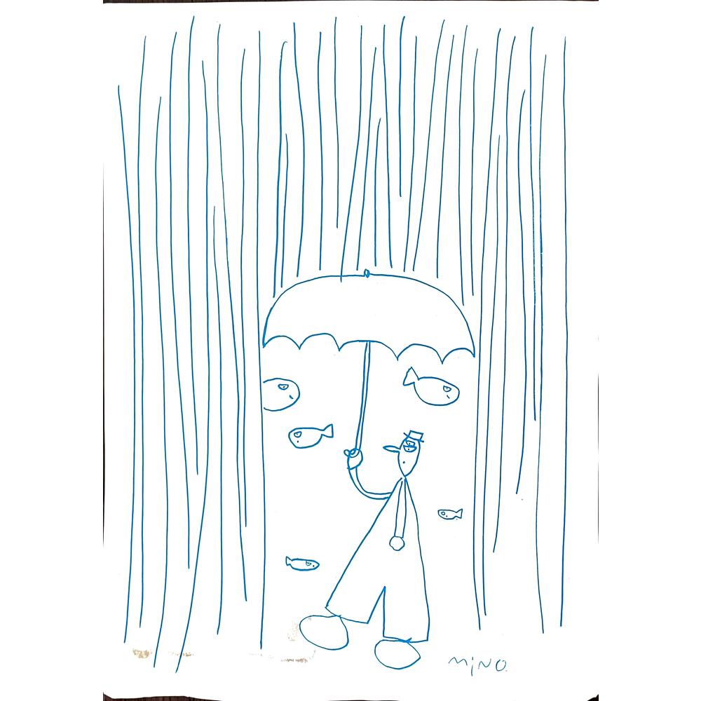 Minoru Tanaka 36x26cm Original Cartoon BOD00204