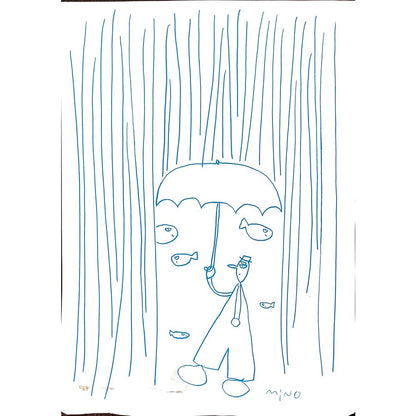 Minoru Tanaka 36x26cm Original Cartoon BOD00204