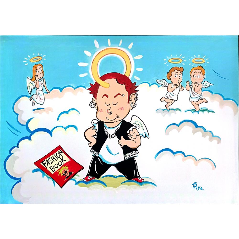 Riyako Kasuge 43x30cm Orijinal Karikatür BOD00205