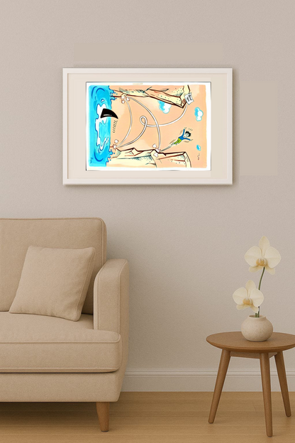 Riyako Kasuge 43x30cm Orijinal Karikatür BOD00206