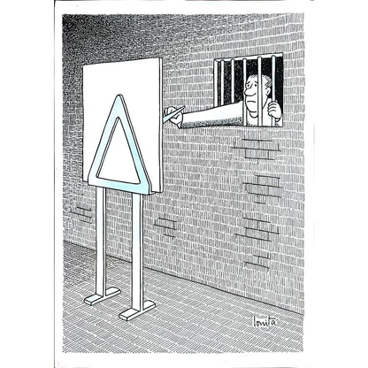 Nicolae Ionita 43x30cm Original Cartoon BOD00208