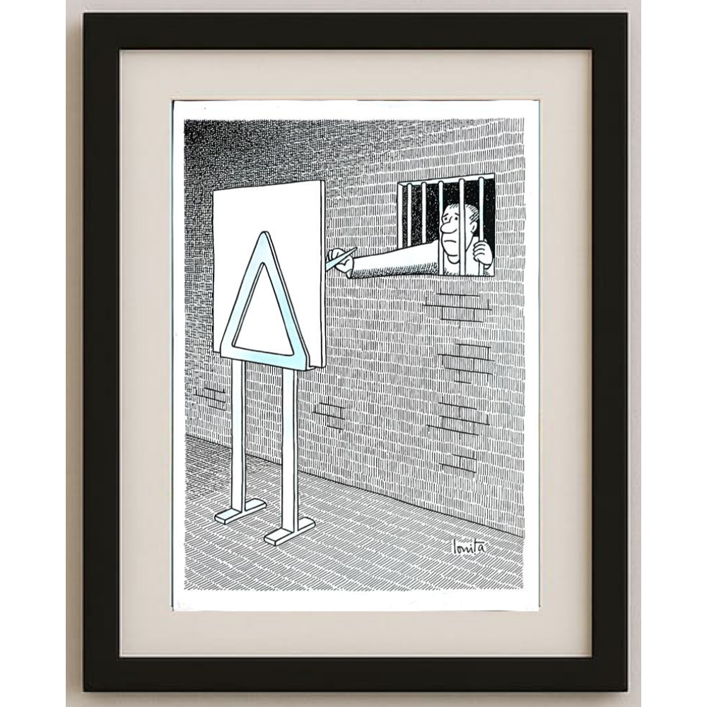 Nicolae Ionita 43x30cm Original Cartoon BOD00208