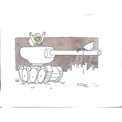 Thiwawat 37x28cm Orijinal Karikatür BOD00209