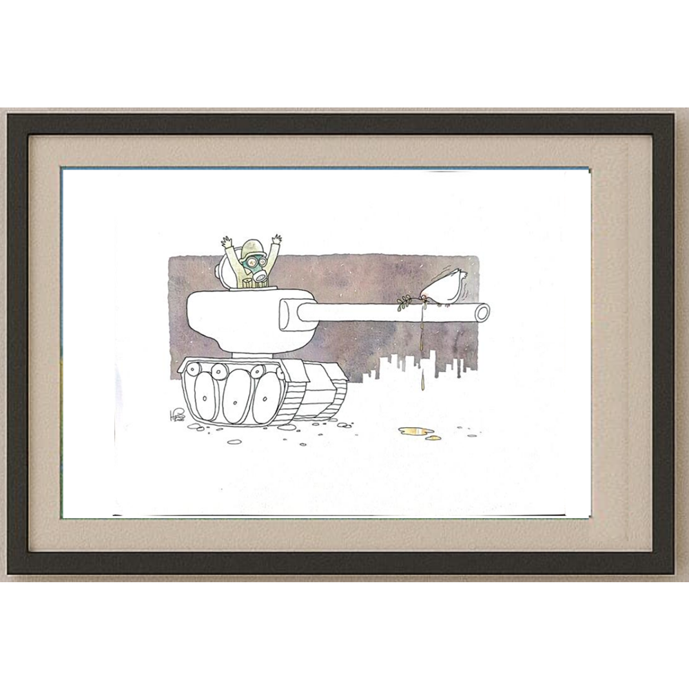 Thiwawat 37x28cm Orijinal Karikatür BOD00209