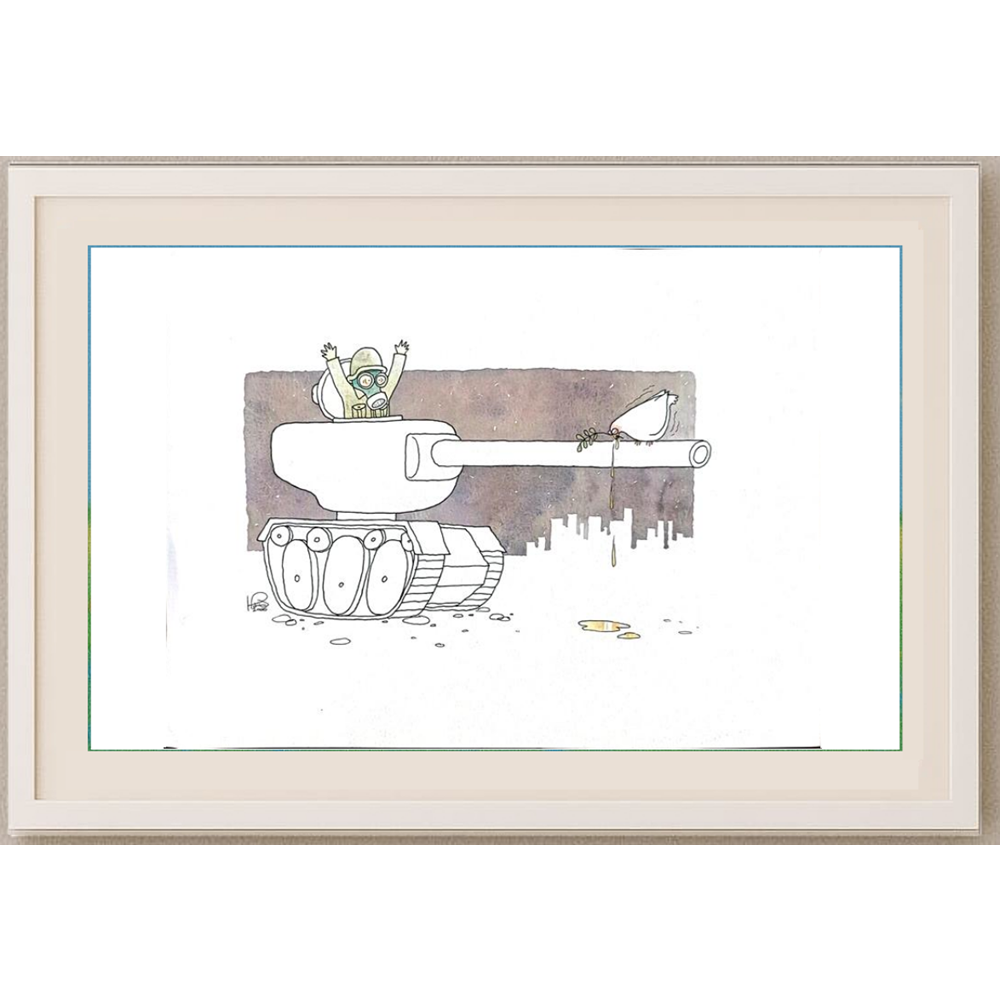 Thiwawat 37x28cm Orijinal Karikatür BOD00209