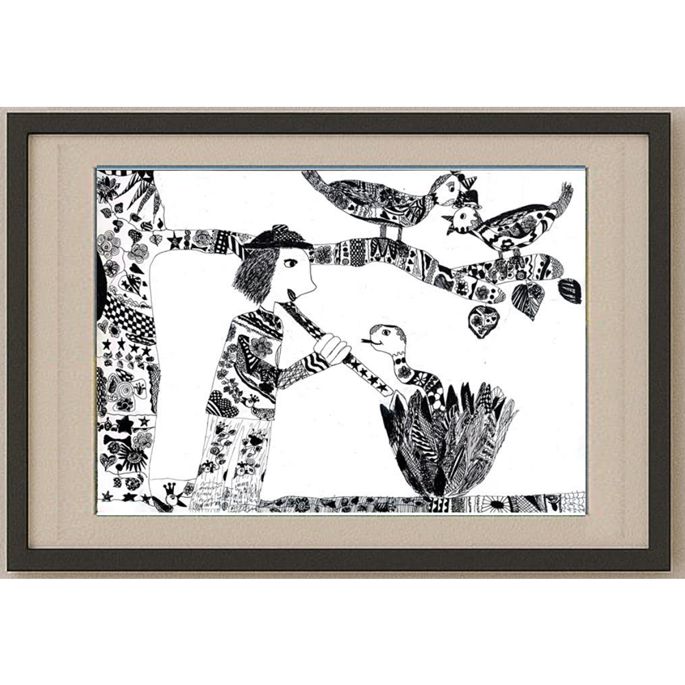 Sztefanyuk Olga 43x30cm Orijinal Karikatür BOD00220