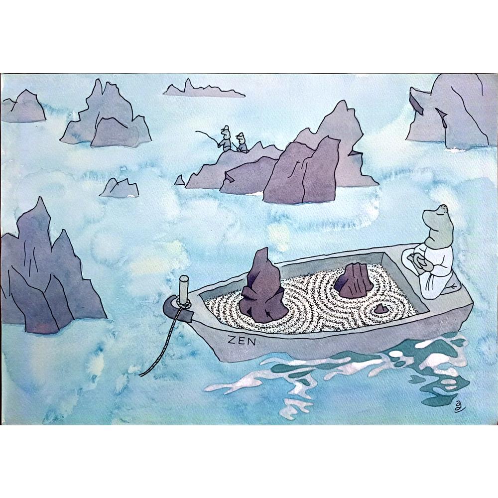 Hashi Yoshihisa 43x30cm Orijinal Karikatür BOD00223