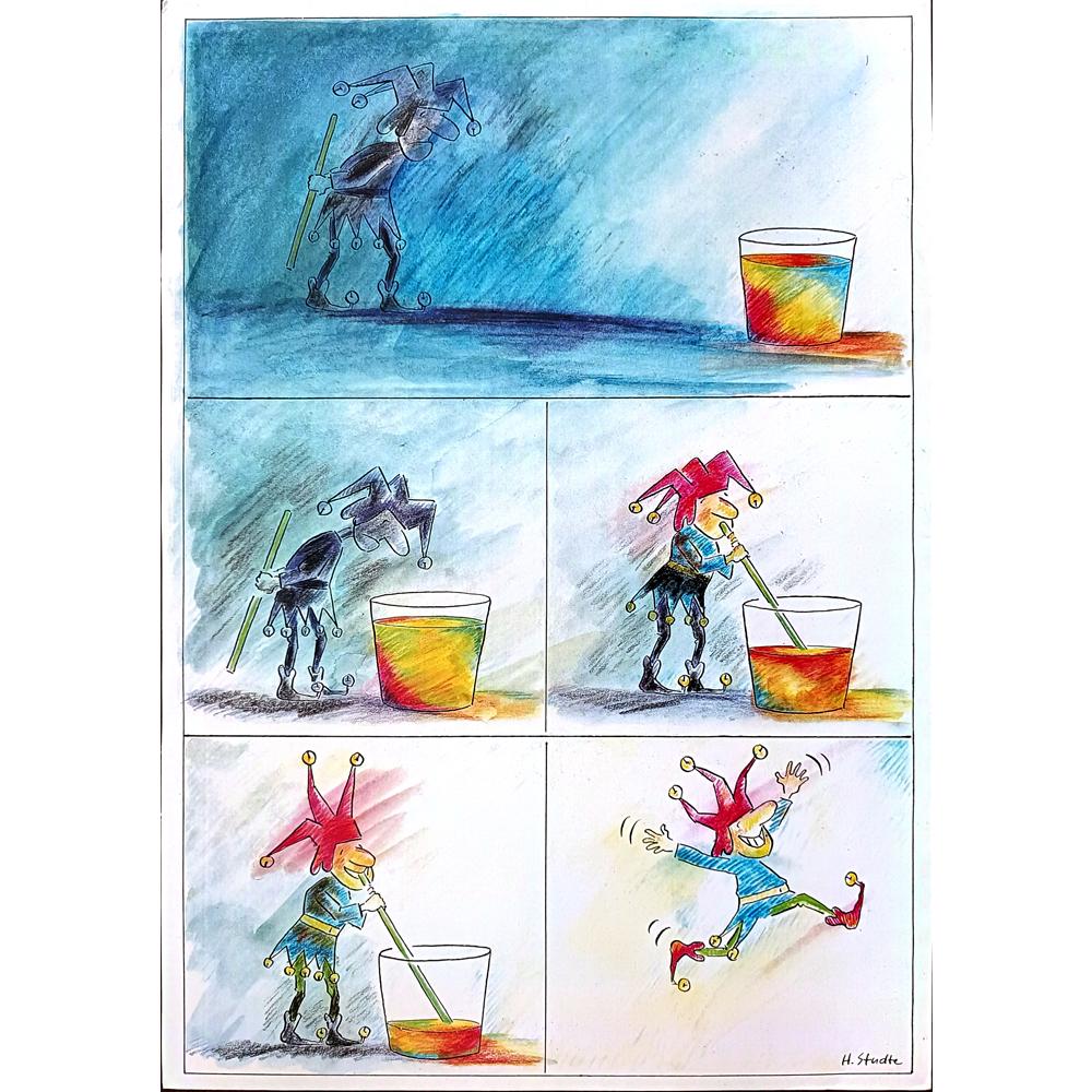 Henning Studte 43x30cm Original Cartoon BOD00224