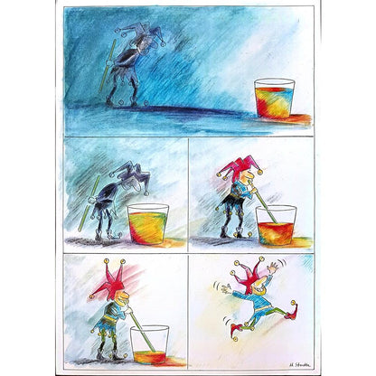 Henning Studte 43x30cm Original Cartoon BOD00224
