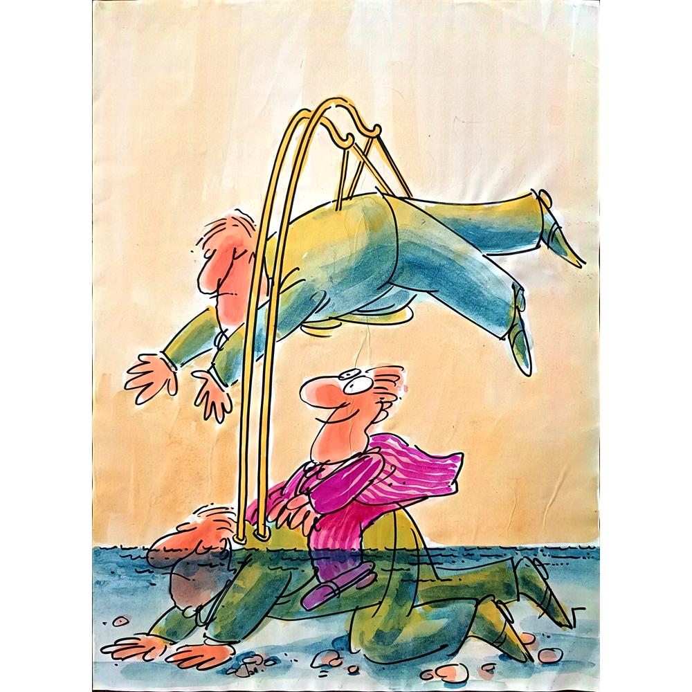 Ignjat Gatalo 43x30cm Orijinal Karikatür BOD00225