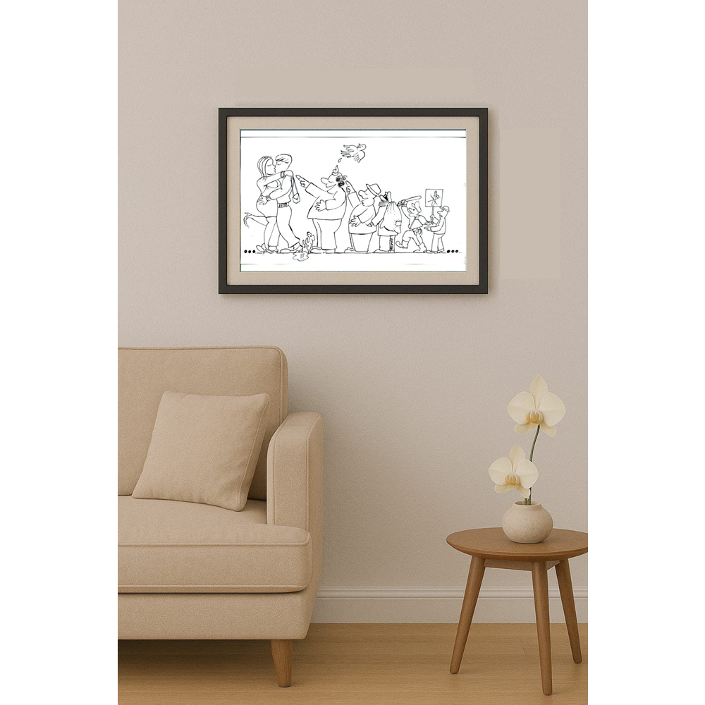 Tode Blazevski 43x23cm Orijinal Karikatür BOD00226
