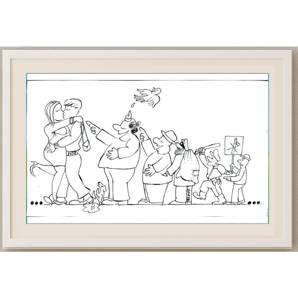 Tode Blazevski 43x23cm Orijinal Karikatür BOD00226