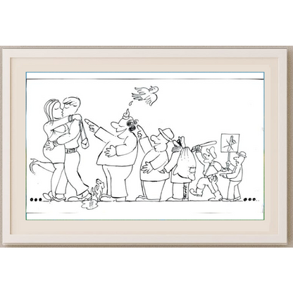 Tode Blazevski 43x23cm Orijinal Karikatür BOD00226