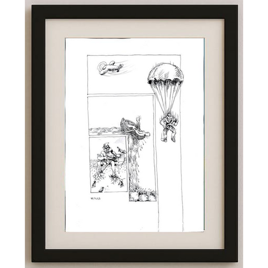 Josip Minks 43x30cm Original Cartoon BOD00229