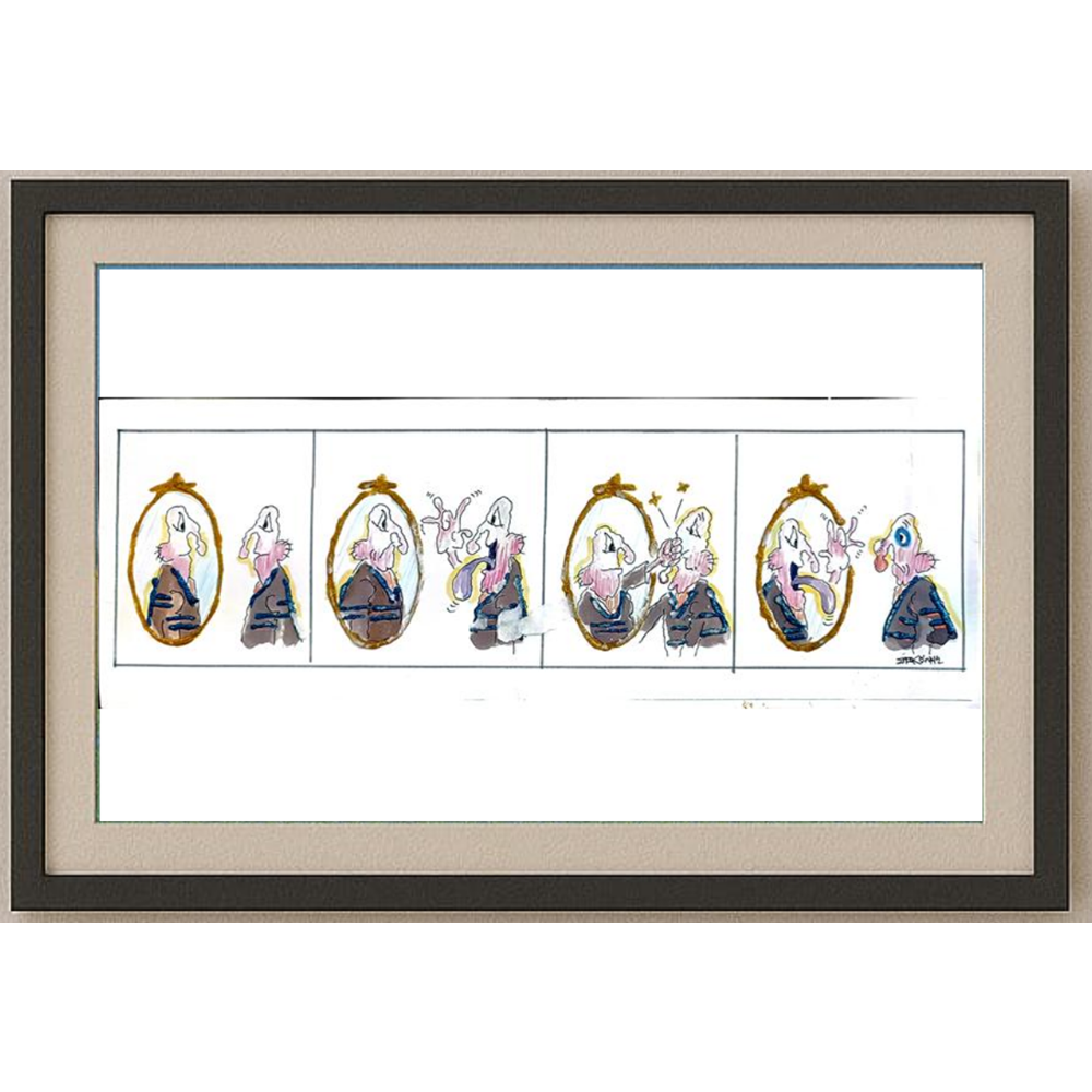 Serafim Bakoulis 43x15cm Orijinal Karikatür BOD00241