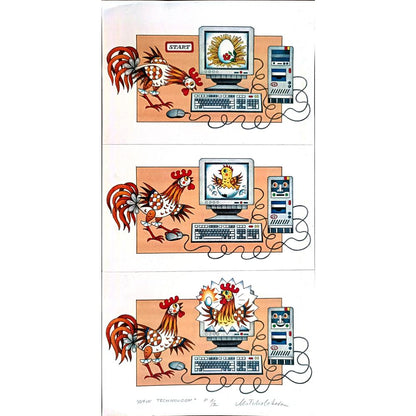 Maya Tcholakova 43x20cm Original Cartoon BOD00242