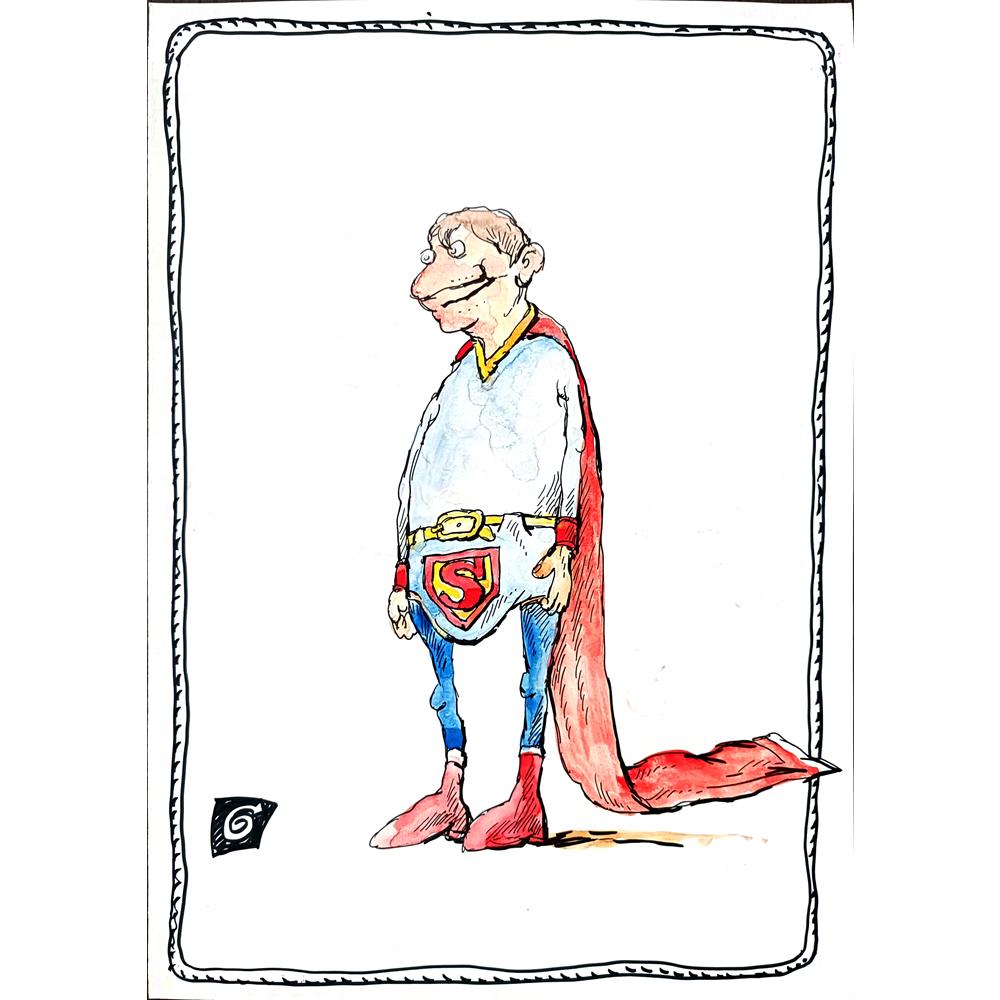 Ion Barbu 35x25cm Orijinal Karikatür BOD00245