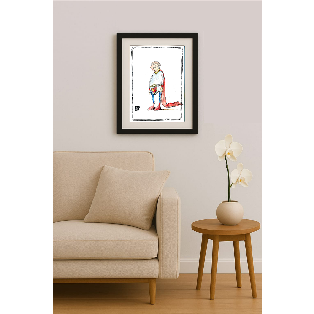 Ion Barbu 35x25cm Orijinal Karikatür BOD00245