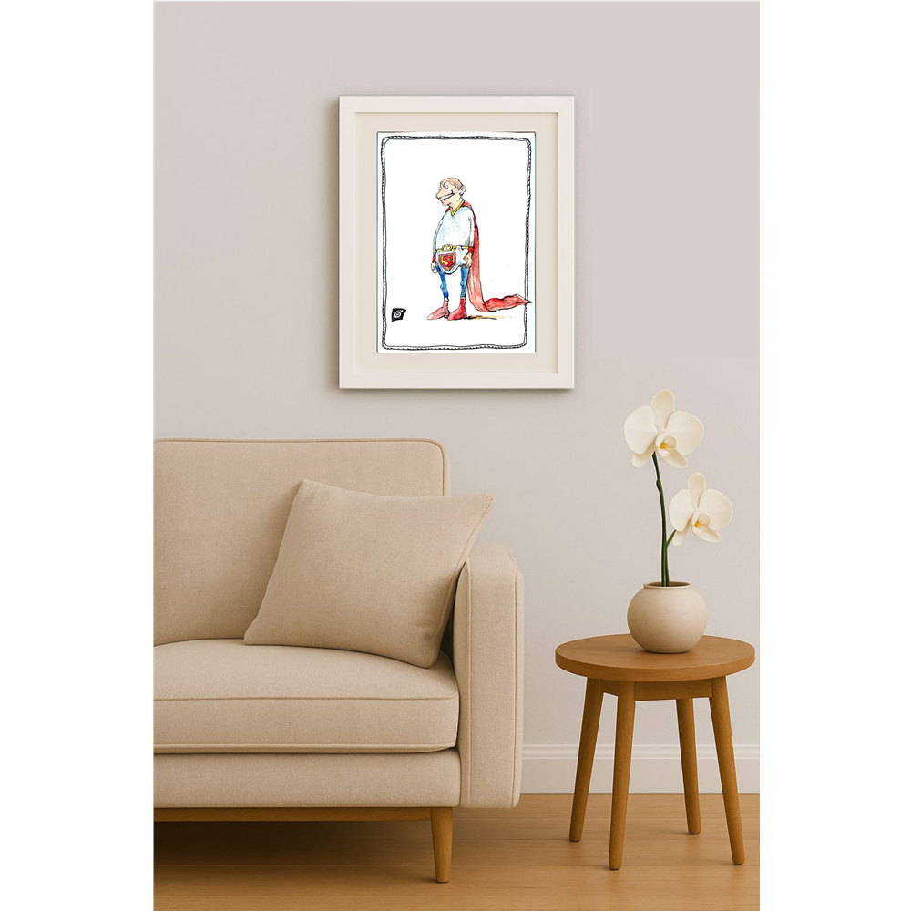 Ion Barbu 35x25cm Orijinal Karikatür BOD00245