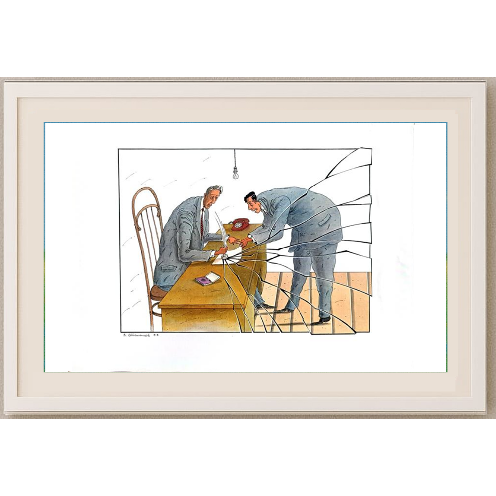 Vladimir Stefanov 43x30cm Orijinal Karikatür BOD00251