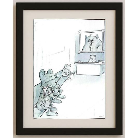 Rahim Baggal Asgari 43x30cm Orijinal Karikatür BOD00253