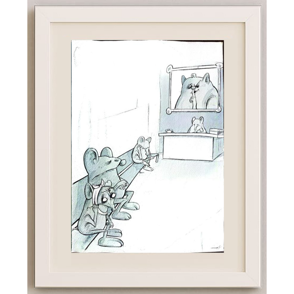 Rahim Baggal Asgari 43x30cm Orijinal Karikatür BOD00253
