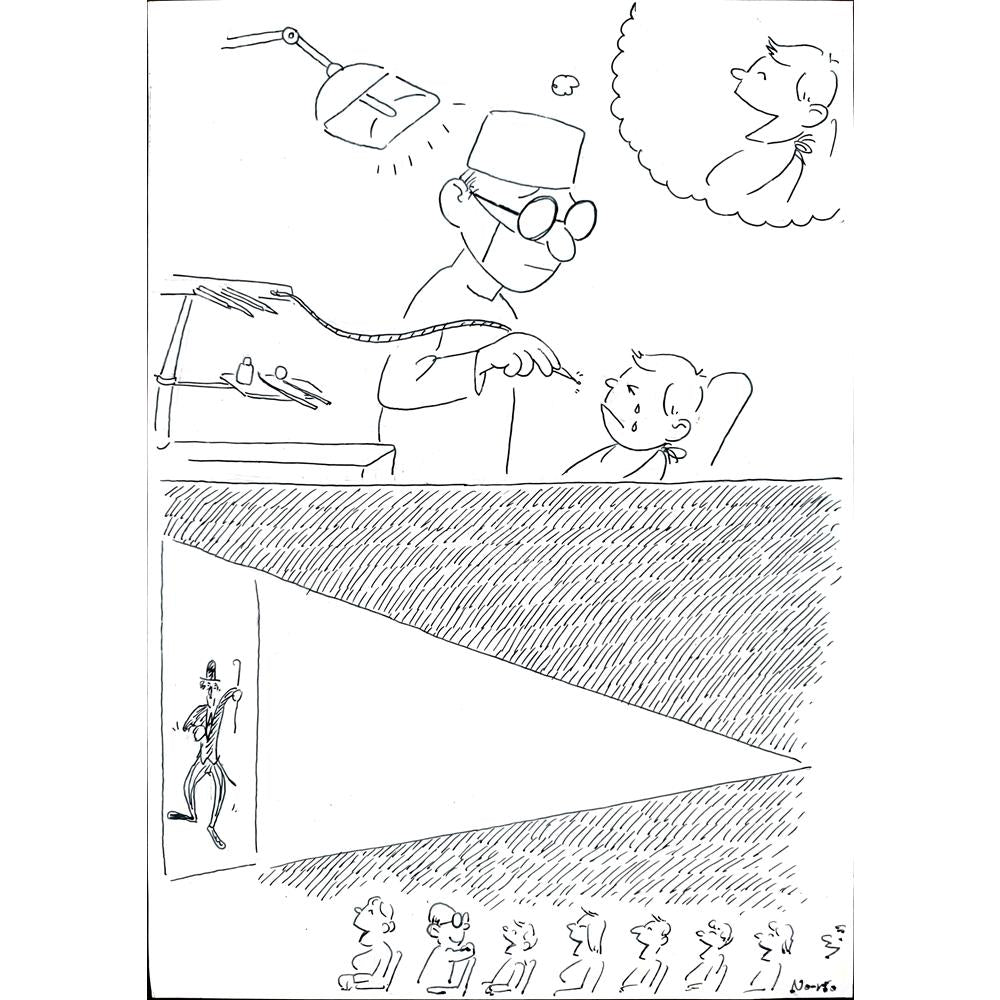 Norio Yamano 36x26cm Orijinal Karikatür BOD00254