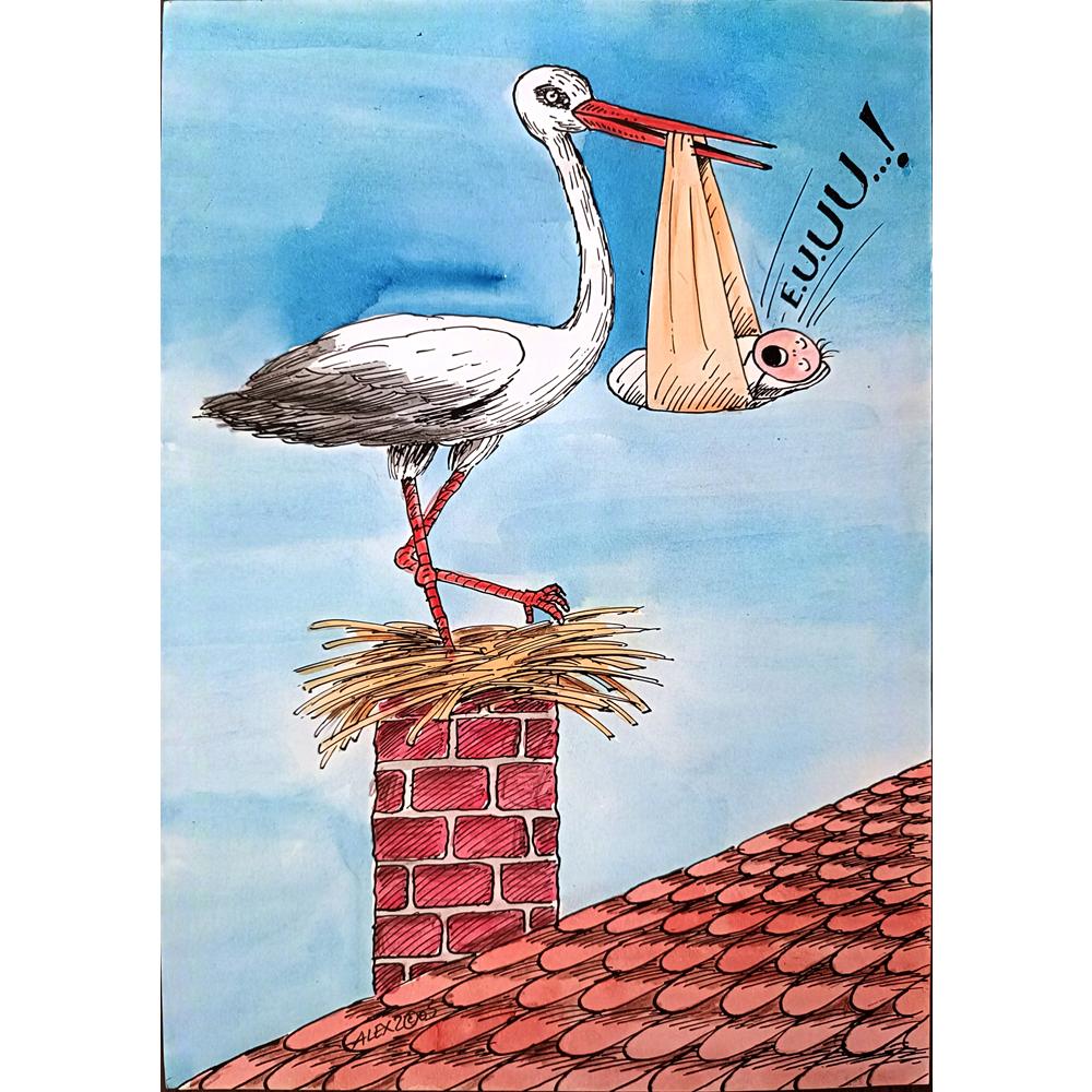 Aurel Stefan Alexandrescu 29x21cm Original Cartoon BOD00261