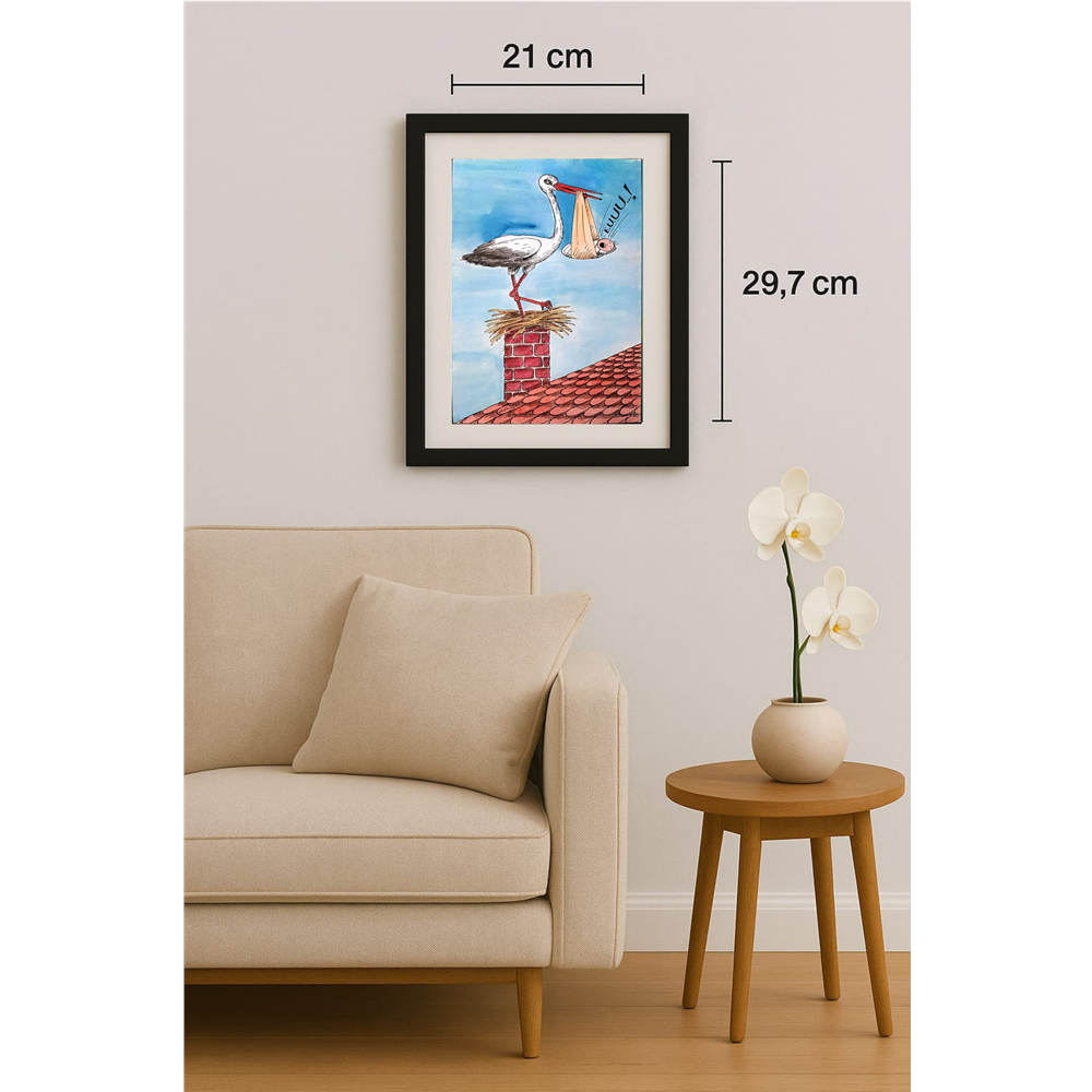Aurel Stefan Alexandrescu 29x21cm Original Cartoon BOD00261