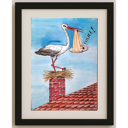 Aurel Stefan Alexandrescu 29x21cm Original Cartoon BOD00261