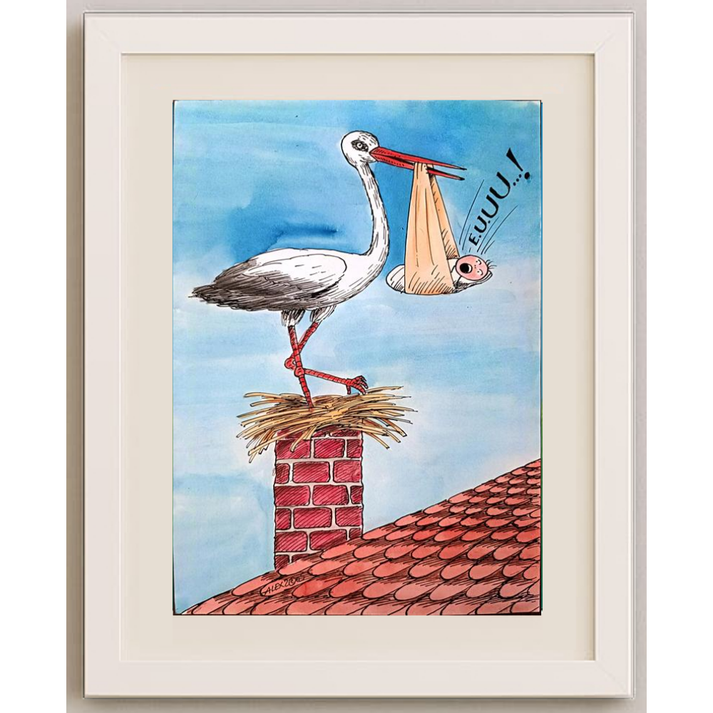 Aurel Stefan Alexandrescu 29x21cm Original Cartoon BOD00261