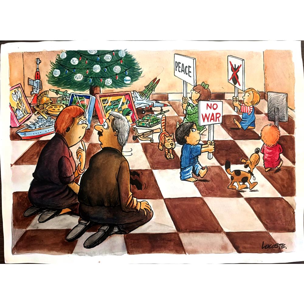 Enrique Arturo Lacoste Prince 29x21cm Orijinal Karikatür BOD00265
