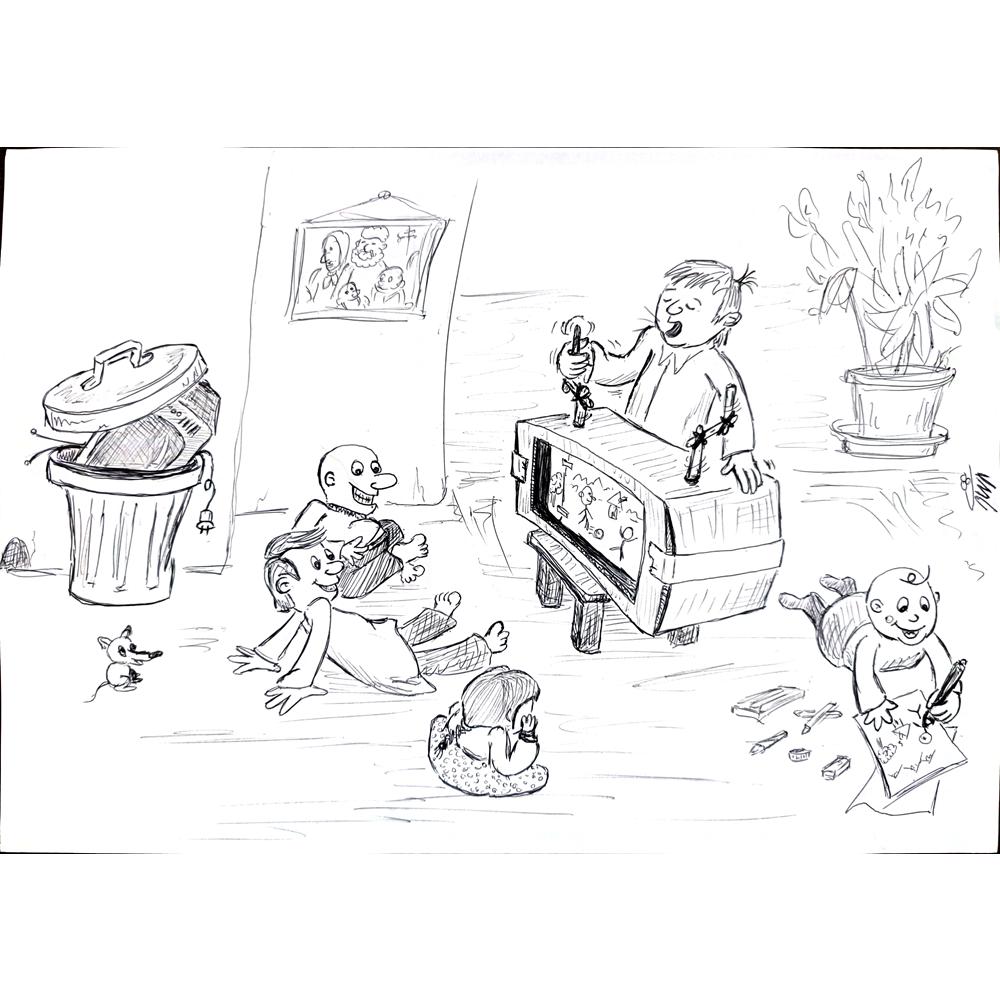 Abolfazl Mortazavi 29x21cm Original Cartoon BOD00266